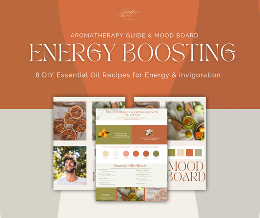 Energy Boosting Aromatherapy Guide: Essential Oil Diffuser & Rollerball Recipes (PDF Download)